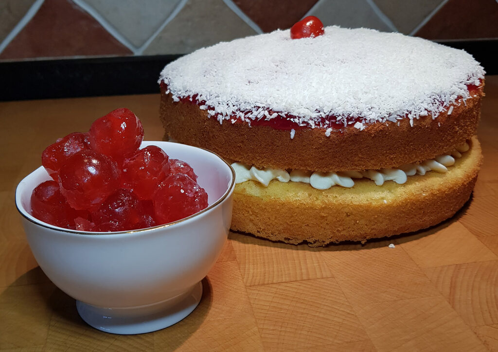Jam & Coconut Sandwich Cake Sandras Cakes and Buffets